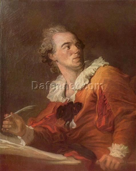 Dafen Village Hand – Painted “Inspiration” Inspired Rococo Portrait Oil Canvas