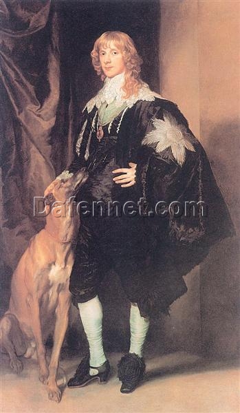 Dafen Village Handcrafted Replica of Anthony van Dyck’s “James Stuart, Duke of Lennox and Richmond” – A Majestic Baroque Portrait Oil on Canvas