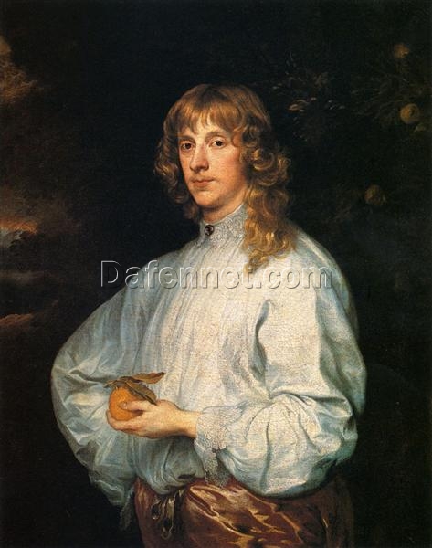 Dafen Village Masterfully Hand – Painted Replica of Van Dyck’s “James Stuart, Duke Of Richmond And Lennox With His Attributes” in Baroque Style