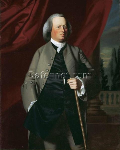 Dafen Village Hand-Painted Oil Canvas Replica: James Warren INSPIRED BY John Singleton Copley’s c.1763 Neoclassical Portrait Masterpiece