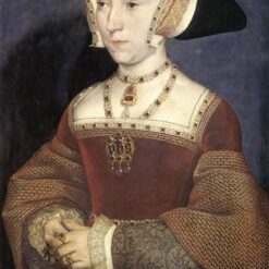 Exquisite 'Jane Seymour' INSPIRED BY Hans Holbein the Younger - Hand - painted Oil on Panel from Dafen Village for History and Art Enthusiasts