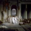 Authentic - Representation 'The Death of Caesar' Inspired Oil Painting, 1867 Look, 215.9x368.3 cm, Dafen Village's Pride, after Jean - Leon Gerome