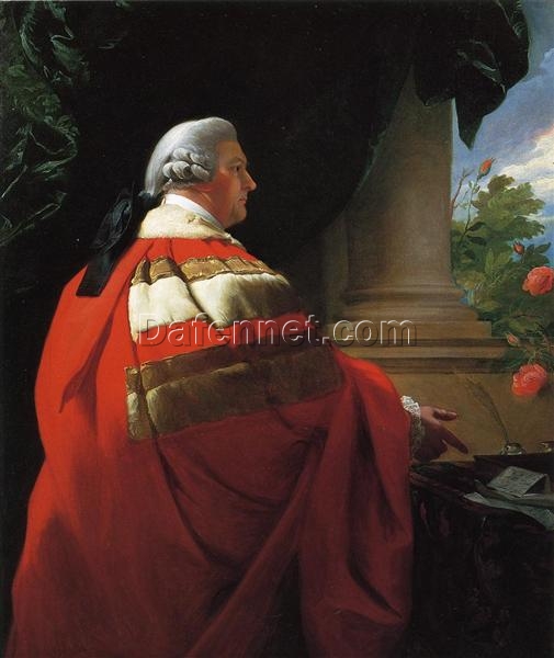 Exquisite Hand-Painted Replica of John, 2nd Viscount Dudley and Ward INSPIRED BY John Singleton Copley’s c.1782 – 1803 Neoclassical Masterpiece