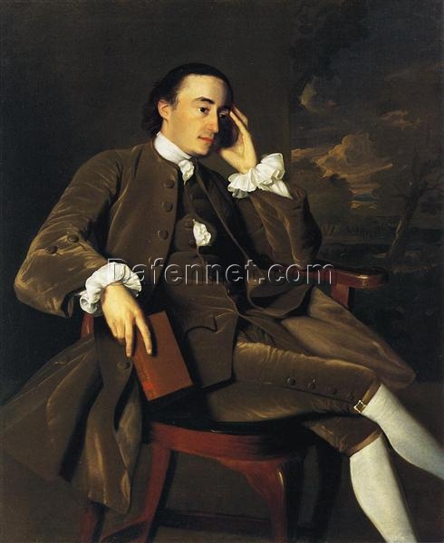 Exquisite Dafen Village-Crafted Oil Painting: John Bours INSPIRED BY John Singleton Copley’s 1763 Timeless Neoclassical Work