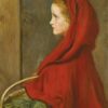 Authentic - Looking Reproduction of John Everett Millais' "Red Riding Hood" (1864) - Oil Painting from Dafen Village Celebrating Romanticism and the Allure of Fairy Tales, Coveted by Art Collectors Searching on Google