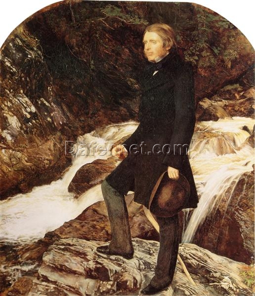 Exquisite Hand – Painted Replica of John Everett Millais’ “John Ruskin” (1853) – High – Quality Realist Portrait Oil Painting from Dafen Village Studios for Art Aficionados Searching for Historic Portraits on Google