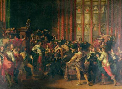 Large-Scale Hand-Painted Reproduction of “Charles I Demanding the Five Members in the House of Commons in 1642” INSPIRED BY John Singleton Copley’s 1785 Historical Masterpiece