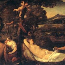 Mythological Masterpiece – Jupiter and Antiope by Titian (1540-1542) Mannerist Painting