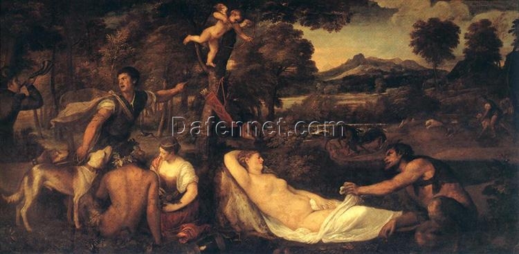 Mythological Masterpiece – Jupiter and Antiope by Titian (1540-1542) Mannerist Painting