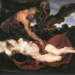 Large - Format Mythological Baroque Painting: Jupiter and Antiope INSPIRED BY Anthony van Dyck