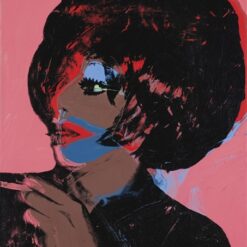 Unique Dafen Village-made Oil Painting Tribute to Andy Warhol's 'Ladies and Gentlemen' (1975) - Pop Art Gem in Portrait Genre