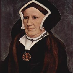 Authentic Hand-painted 'Lady Butts' INSPIRED BY Hans Holbein the Younger - Northern Renaissance Style Oil on Panel from Dafen Village Studio for Art Aficionados and History Lovers