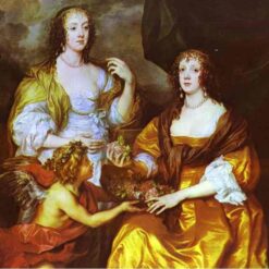 Replica Oil Portrait of Lady Elizabeth Thimbleby and Dorothy, Viscountess Andover INSPIRED BY Anthony van Dyck