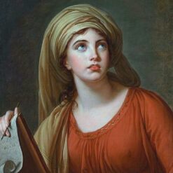 Exquisite Dafen Village-Crafted Oil on Canvas: Lady Hamilton as the Persian Sibyl INSPIRED BY Louise Elisabeth Vigee Le Brun’s 1792 Creation