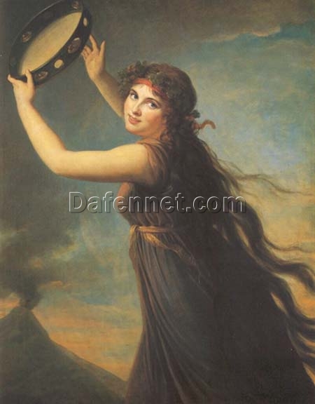 Louise Elisabeth Vigée Le Brun-Inspired Rococo Portrait Artwork