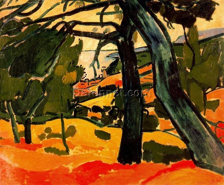 High-Quality Replica of Andre Derain’s 1907 “Landscape” – Dafen Village’s Exquisite Artwork for Interior Designers