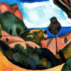 Landscape" Andre Derain Inspired Hand-Painted Oil Painting by Dafen Village Studio - A Cubist Marvel for Art Aficionados