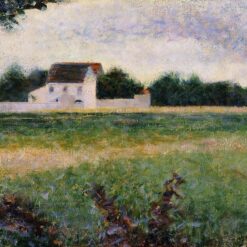 Exquisitely Hand-Painted Oil on Canvas Replica of Georges Seurat's 'Landscape in the Ile-de-France' (Paysage en Ile de France) - A Captivating Post-Impressionist Landscape by Dafen Village Artists for Art Aficionados and Nature Lovers