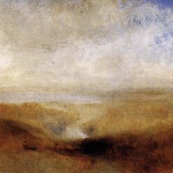 Stunning J.M.W. Turner's 'Landscape with a River and a Bay in the Background' Inspired Oil on Canvas - Skillfully Created by Dafen Village Artists for Landscape Art Lovers