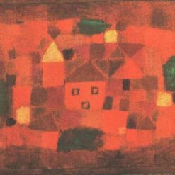 Authentic-looking Reproduction of Paul Klee's "Landscape with Sunset" (1923) Inspired by Bauhaus Cubism - Dafen Village Artwork for Interior Decorators