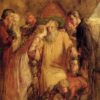 Hand-Painted Replica of John Everett Millais' "Lear And Cordelia" (1891) - A Poignant Realistic Literary Oil Painting on Panel from Dafen Village