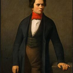 Hand - Painted Realist Portrait "Leconte de Lisle" INSPIRED BY Jean - Francois Millet (c.1840) - Skillfully Created by Dafen Village Artisans for Art Enthusiasts