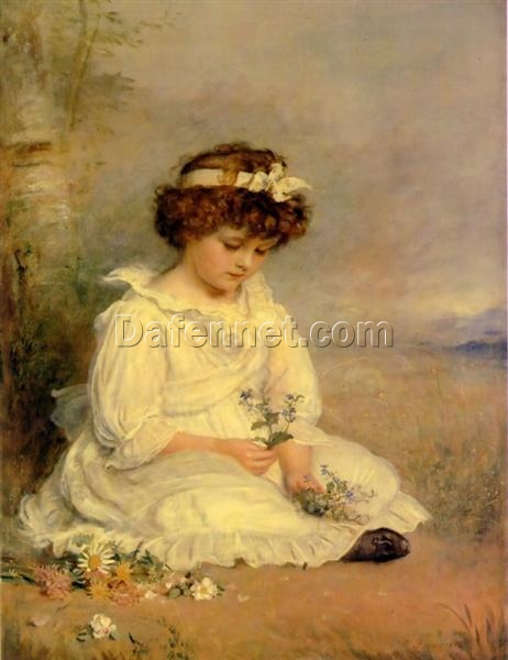 Customizable “Little Speedwell’s Darling Blue” (1892) Inspired Oil Painting by John Everett Millais – Handmade in Dafen Village, Tailored to Your Decor and Personal Aesthetic, for Shoppers Seeking Unique and Personalized Portrait Art on Google