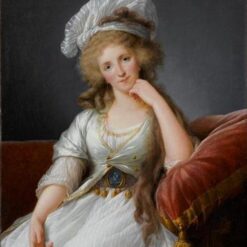 Oil Canvas Reproduction: INSPIRED BY Vigee Le Brun's c.1787 Portrait of Louise Marie Adélaïde de Bourbon-Penthièvre