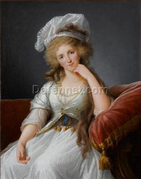 Oil Canvas Reproduction: INSPIRED BY Vigee Le Brun’s c.1787 Portrait of Louise Marie Adélaïde de Bourbon-Penthièvre