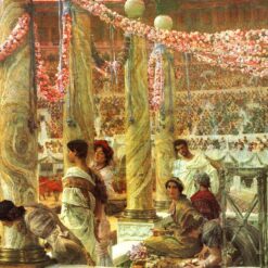Magnificent Hand-Painted Oil on Canvas Inspired by Alma-Tadema's "Caracalla and Geta. A Bear Fight in the Coliseum" (1909) - Dafen Village's Finest Creation