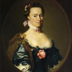 Large-Sized Hand-Painted Oil Canvas Replica of Lydia Lynde INSPIRED BY John Singleton Copley’s c.1762 - c.1764 Neoclassical Masterpiece