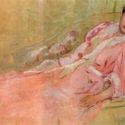 Authentic-looking Replica of Mary Cassatt's 'Lydia Reading on a Divan' - Impressionist Portrait Oil Painting Handmade in Dafen Village