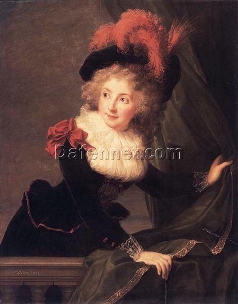Authentic Dafen Village Reproduction of Louise Elisabeth Vigee Le Brun’s 1789 Portrait: Madame Perregaux INSPIRED BY the Rococo Style