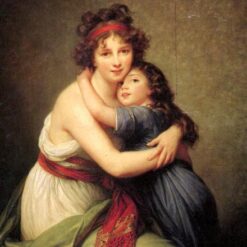 Dafen Village Handmade Oil Canvas Replica: Madame Vigee Lebrun and her daughter, Jeanne Lucie Louise INSPIRED BY Louise Elisabeth Vigee Le Brun’s 1789 Rococo Self-Portrait Masterpiece