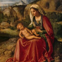 High - Quality Replica of Giorgione's 1504 'Madonna and Child in a Landscape' - High Renaissance Religious Oil Painting on Canvas by Dafen Village Studio