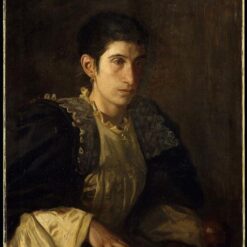 Hand-Painted Replica of Thomas Eakins' "Signora Gomez d'Arza" (1902) - Exquisite Realist Portrait Oil Painting on Canvas from Dafen Village, Ideal for Art Lovers and Portrait Connoisseurs
