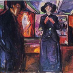 Expressionist 'Man and Woman II' Inspired Oil Painting Replica - Hand-painted by Dafen Village's Talented Artists for Intimate and Evocative Art Displays