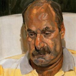 Authentic Replica of Lucian Freud's 'Man in a Sports Shirt' - 1982 Expressionist Portrait Oil Painting on Canvas for Art Enthusiasts