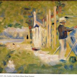 High-Resolution Print Inspired by Georges Seurat's 'Man Painting his Boat' (Homme peignant son bateau) - An Affordable Way to Adorn Your Space with Post-Impressionist Genre Art from Dafen Village