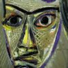 Exquisite Handmade Oil on Fiberboard Inspired by Arshile Gorky's 1925 Cubist Portrait 'Man's Head' for Art Connoisseurs and Home Decor