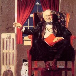 High - Quality Hand - Painted Replica by Dafen Village - Inspired by Rockwell's 'Man seated by a Radiator