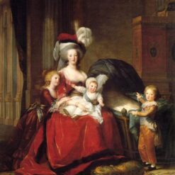 Dafen Village Masterfully Crafted Oil Canvas: Marie Antoinette and her Children INSPIRED BY Louise Elisabeth Vigee Le Brun’s 1787 Rococo Magnum Opus at Château de Versailles
