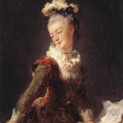 Dafen Village - Handpainted “Marie Madeleine Guimard” Inspired Rococo Portrait Oil Canvas for Home Decor