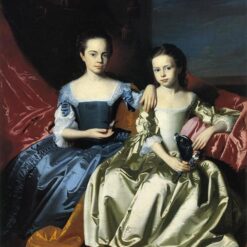 Dafen Village Hand-Painted Oil Canvas: Mary and Elizabeth Royall INSPIRED BY John Singleton Copley’s c.1758 Neoclassical Portrait Masterpiece