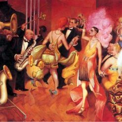 Customizable Reproduction of Otto Dix's "Metropolis" (1927 - 1928) - Veristic Genre Painting in Mixed Technique on Wood, Tailored to Your Preferences