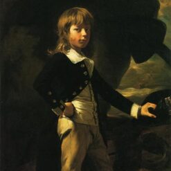 Large-Scale Hand-Painted Replica of Midshipman Augustus Brine INSPIRED BY John Singleton Copley’s 1782 Neoclassical Maritime Portrait