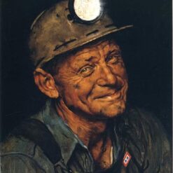 Dafen Village's Superb Hand - painted Replica - Inspired by Norman Rockwell's 1943 'Mine America's' Regionalism and Social Realism Portrait Oil Painting for Patriotic Art Collectors