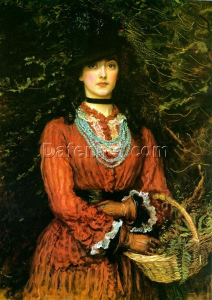 High – Fidelity Realistic Portrait of Miss Eveleen Tennant Inspired by John Everett Millais – Dafen Village Creation
