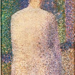 High-Resolution Print Inspired by Georges Seurat's 'Model from the Back' - An Affordable Way to Adorn Your Space with Neo-Impressionist and Pointillist Nude Art from Dafen Village