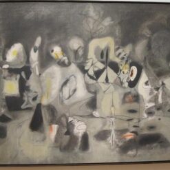 Unique Interpretation of Arshile Gorky's 1945 'Diary of a Seducer' in Surrealist Abstract Style on Oil Canvas for Private Art Collections and Interior Design Projects
